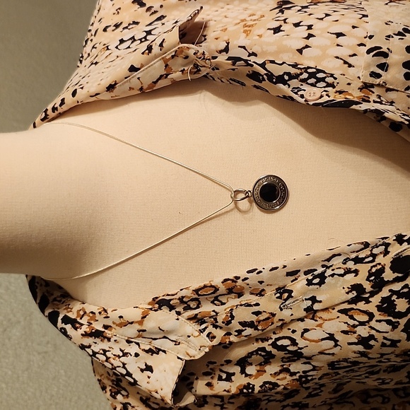 Coach Logo Circle Pendant W/Necklace That's Unbranded All Stainless Steel 18" - Picture 6 of 9